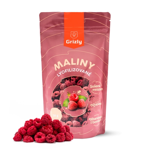 Maliny lyofilizované